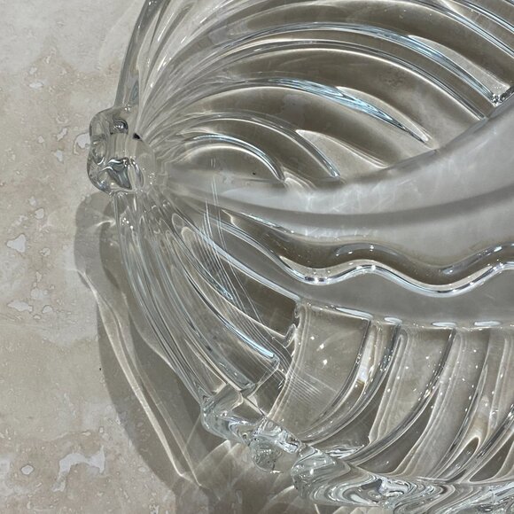 Vintage Walther Glass Shell Dessert Serving Plate Set, Mikasa Nautica Frost - Picture 8 of 12